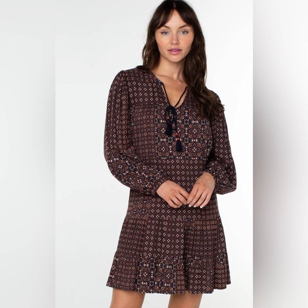 LIVERPOOL Bohemian Chic Printed Dress NWT size small